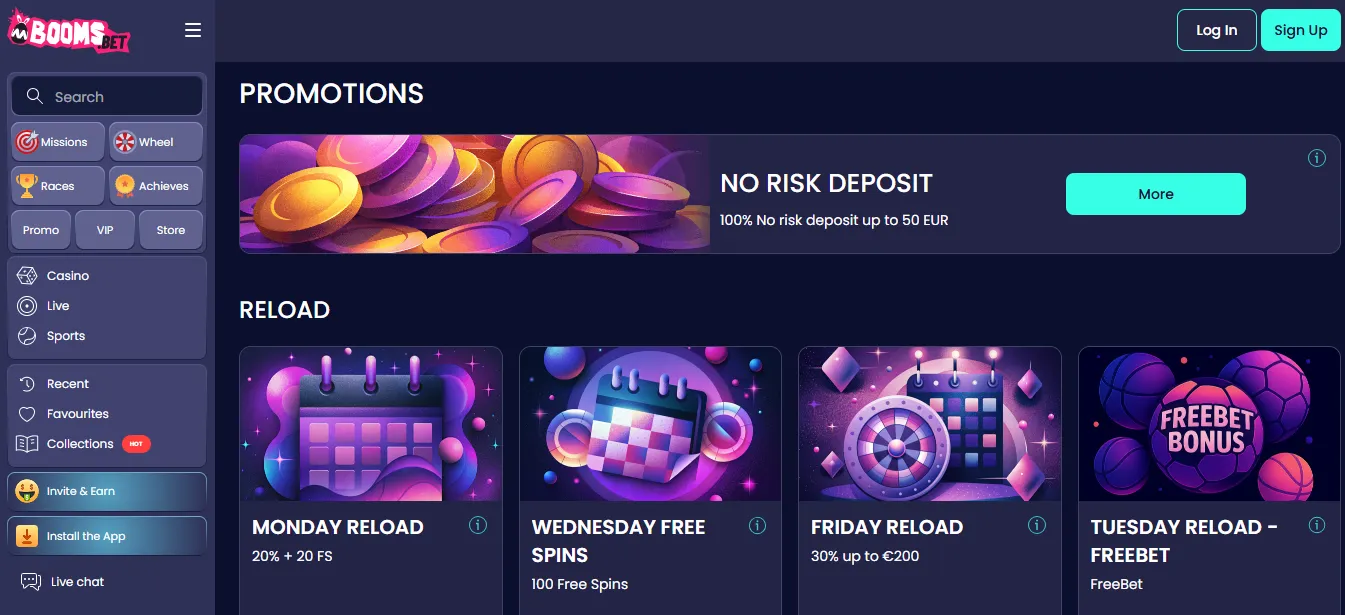 Een diepe duik in de Booms Bet Casino review en spellen